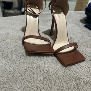 Elegant Brown Strappy Heels
